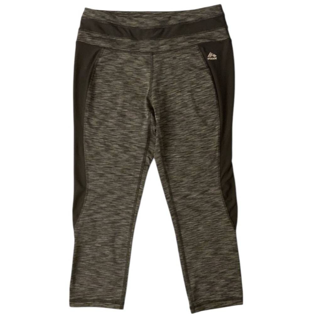 RBX Active Dark Gray Space Dye Capri Leggings